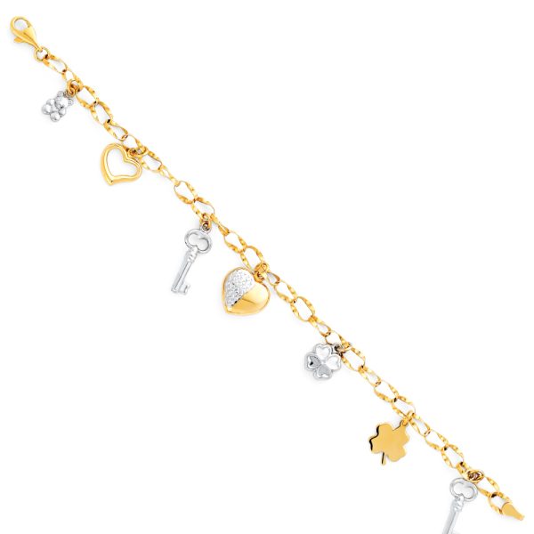 14K 2T Light Fancy Hollow Bracelet