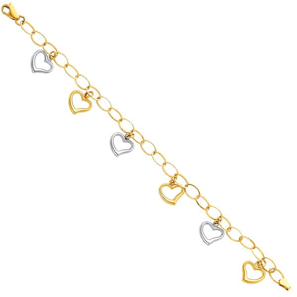 14K 2T Light Fancy Hollow Bracelet