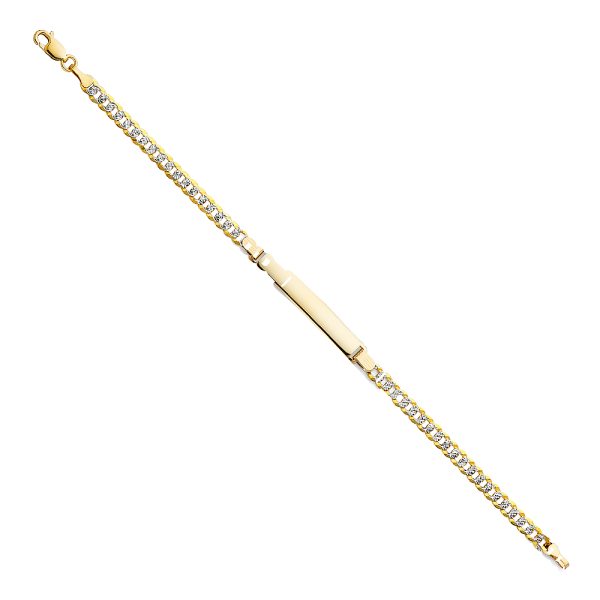 14K 100 Cuban WP ID Bracelet