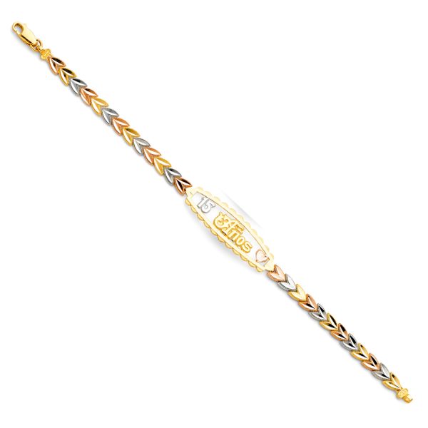 14K 3C 15 Years ID Bracelet