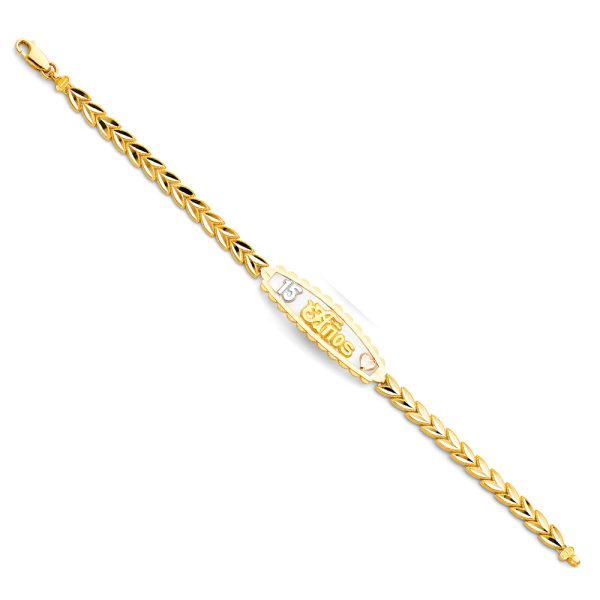 14K 3C 15 Years ID Bracelet