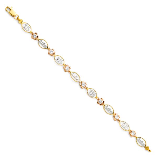 14K 3C 15 Years Bracelet