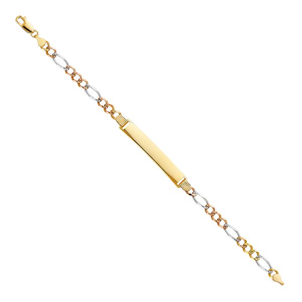 14K 3C Figaro 3+1 120 ID Bracelet