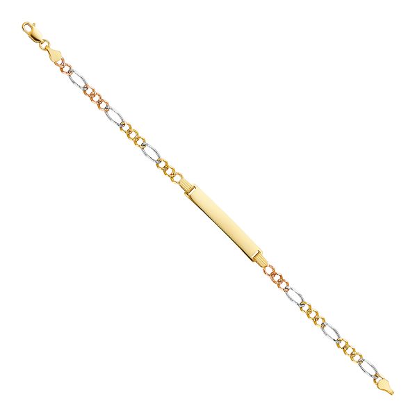 14K 3C Figaro 3+1 100 ID Bracelet