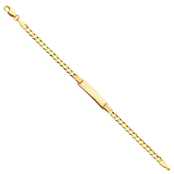 14KY Cuban 100 Baby ID Bracelet