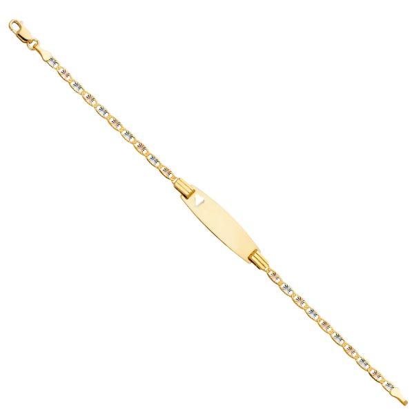 14K 3C Valentino Star DC 060 Oval Baby ID Bracelet