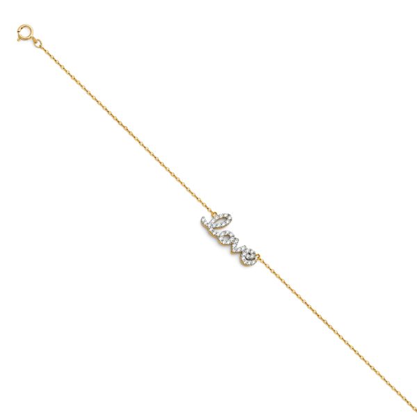 14K 2T Light CZ Bracelet