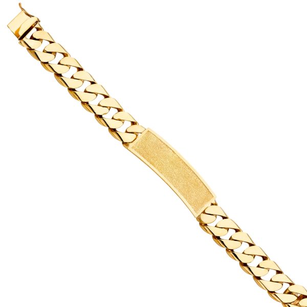 14KY Cuban Link Frame ID Bracelet