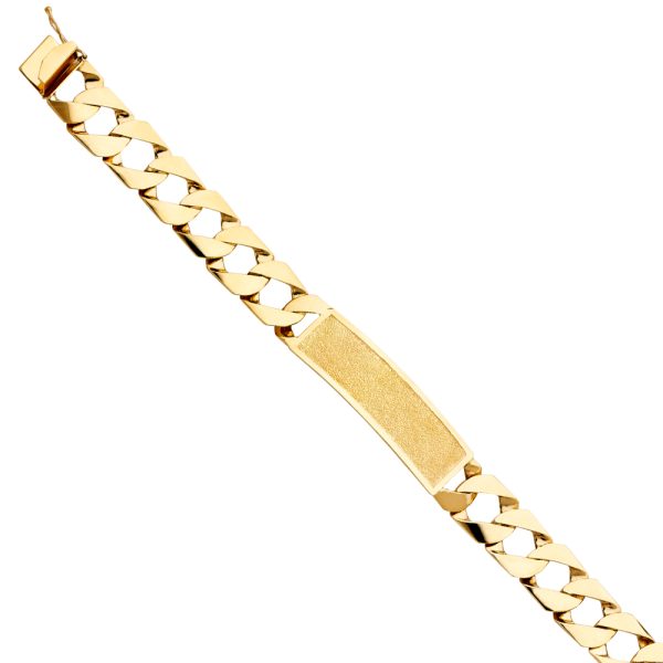 14KY Cuban Link Frame ID Bracelet