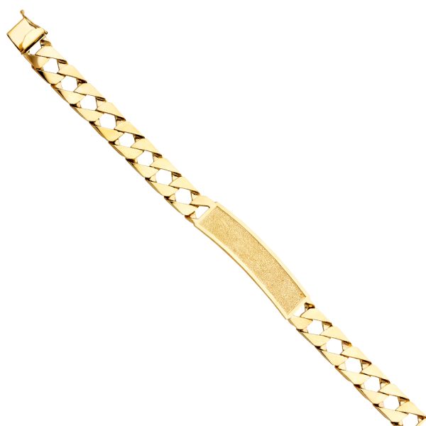 14KY Cuban Link Frame ID Bracelet