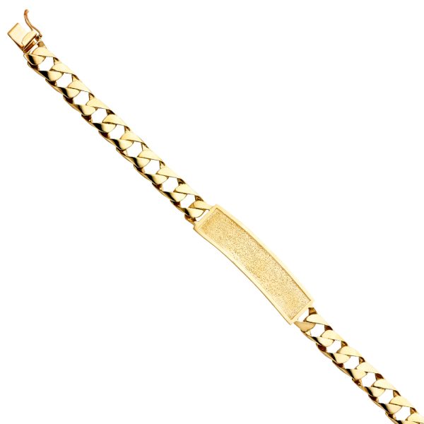 14KY Cuban Link Frame ID Bracelet