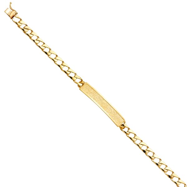 14KY Cuban Link Frame ID Bracelet