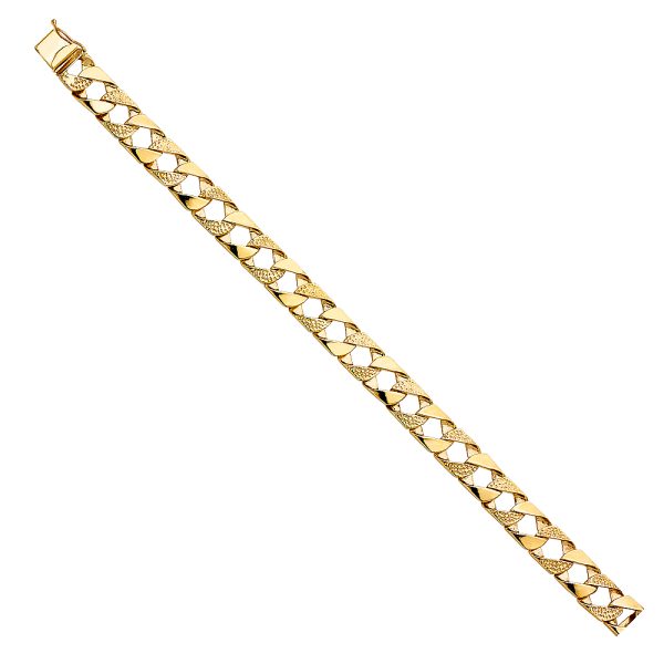 14KY Nugget Cuban Link Bracelet