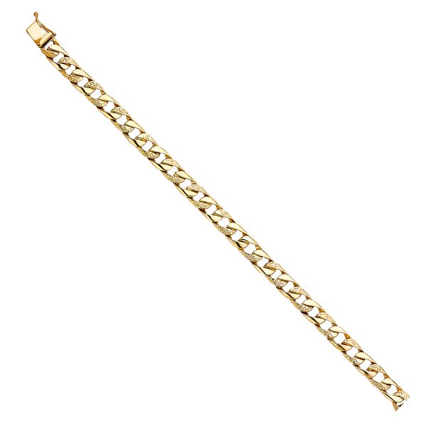 14KY Nugget Cuban Link Bracelet