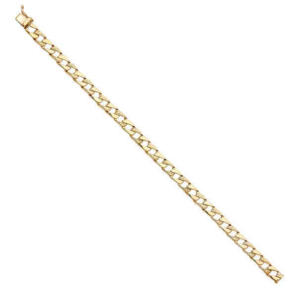 14KY Nugget Cuban Link Bracelet