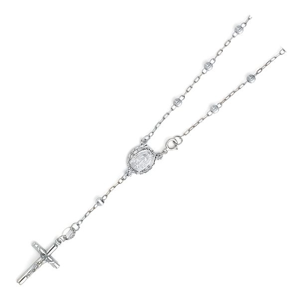 14KW 3mm Moon Ball Rosario Bracelet