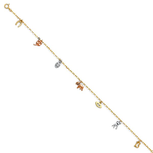 14K 3C Lucky Bracelet & Anklet