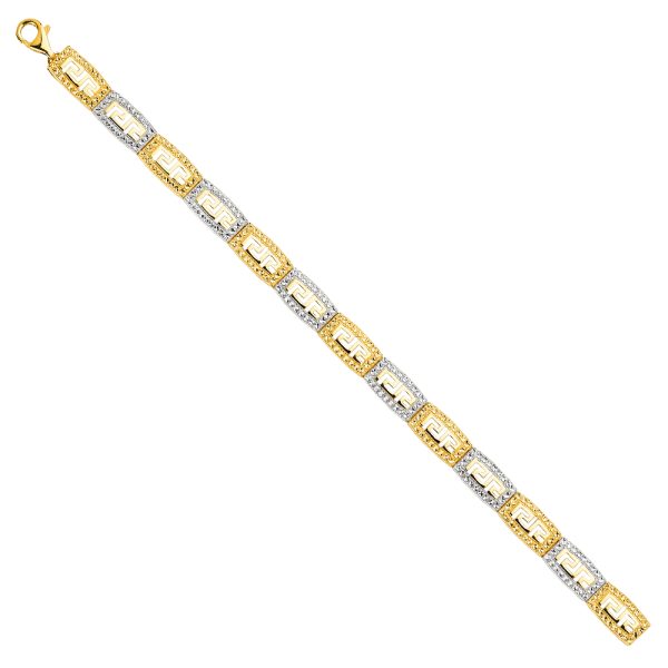 14K 2T Crystal DC Bracelet