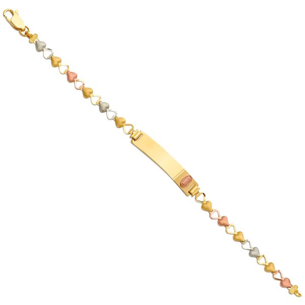 14K 3C Guadalupe Baby ID Bracelet