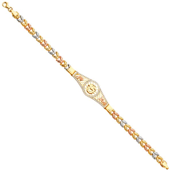 14K 3C 15 Years ID Bracelet