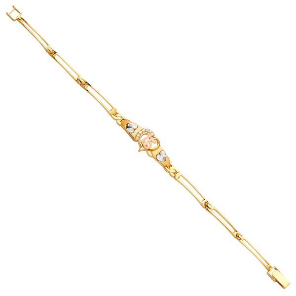 14K 3C 15 Years ID Bracelet