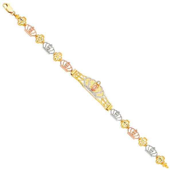 14K 3C Guadalupe ID Bracelet