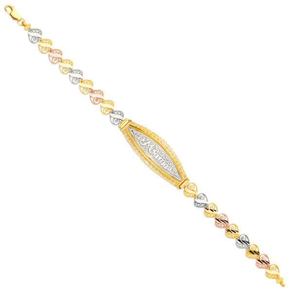 14K 3C Mama ID Bracelet