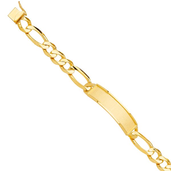 14KY Solid Link ID Bracelet