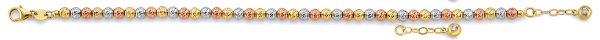 14K 3C DC Ball Bracelet