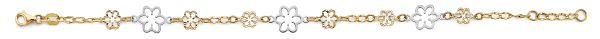 14K 2T Flower Bracelet