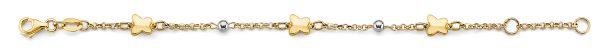 14K 2T Butterfly Baby Bracelet