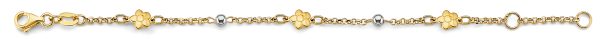 14K 2T Flower Baby Bracelet