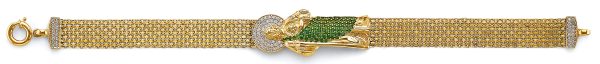 14K 2T Bismark CZ St. Jude ID Bracelet