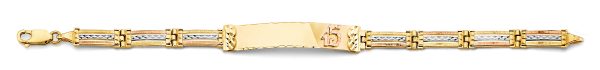 14K 3C 15 Years ID Bracelet