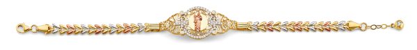 14K 3C St. Jude ID CZ Bracelet