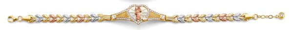 14K 3C St. Jude ID CZ Bracelet