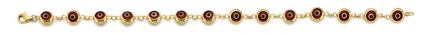 14KY Red Evil Eye Bracelet