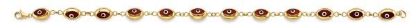 14KY Red Evil Eye Bracelet