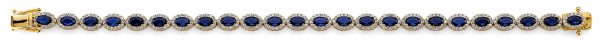 14KY CZ Blue Stone Bracelet