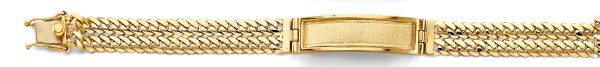 14KY 2Line Cuban ID Bracelet