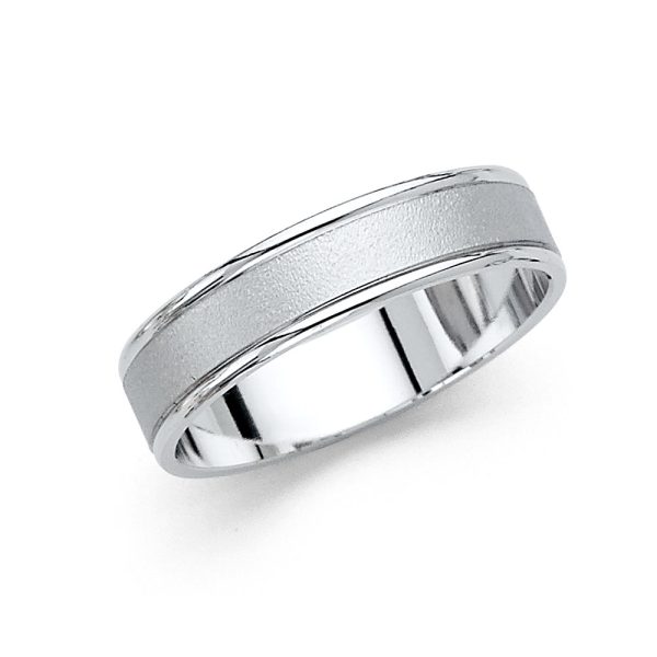 14KW 5mm Sand blasted Wedding Band