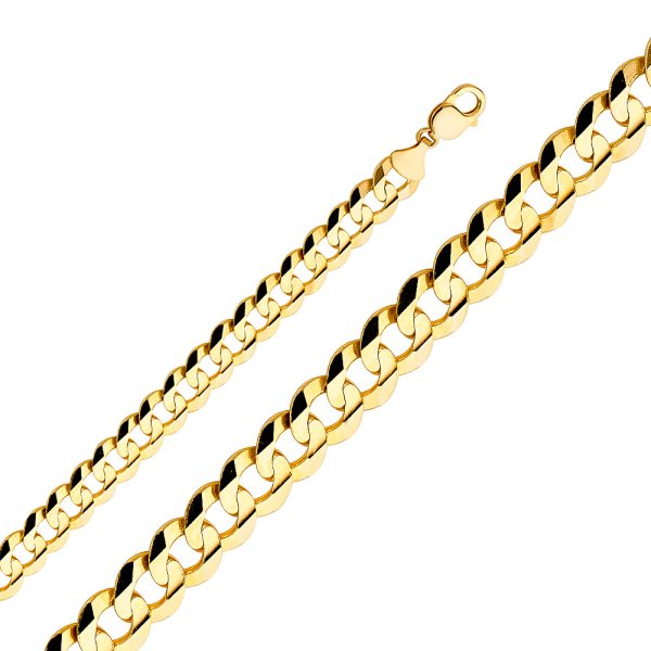 14KY 12.2mm Cuban Concave Chain