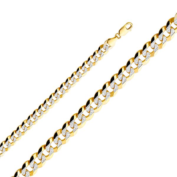 14KY 9.8mm Cuban WP Chain