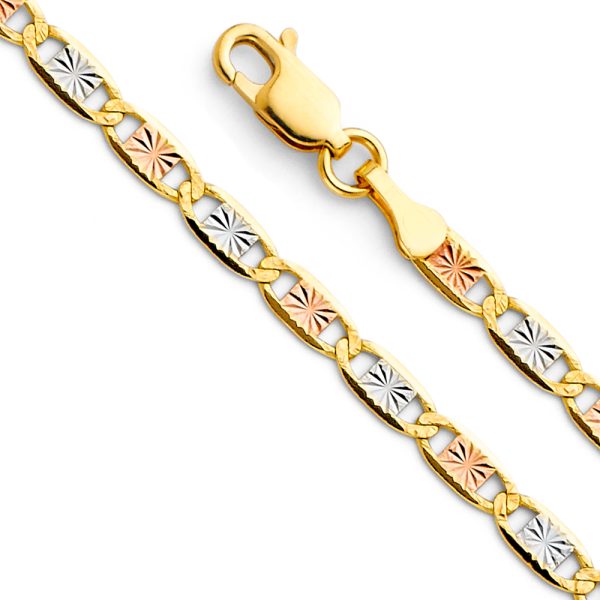 14K 3C 3.3mm Valentino Star DC Chain