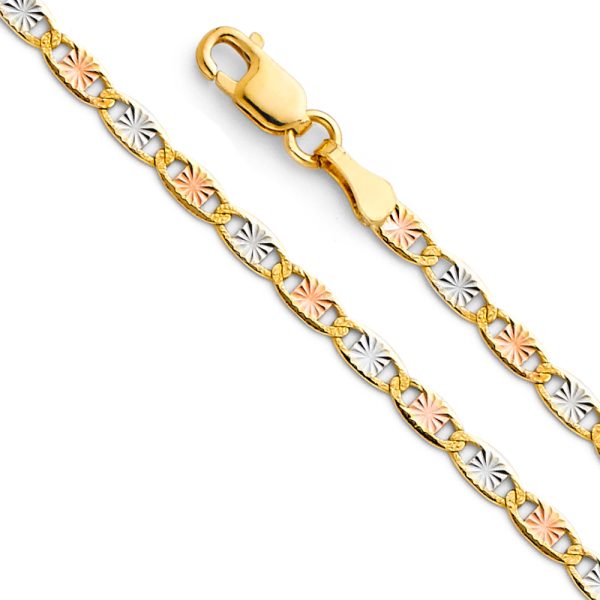 14K 3C 2.6mm Valentino Star DC Chain