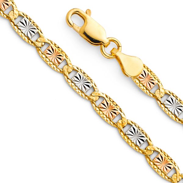 14K 3C 4.2mm Valentino Star/Edge DC Chain