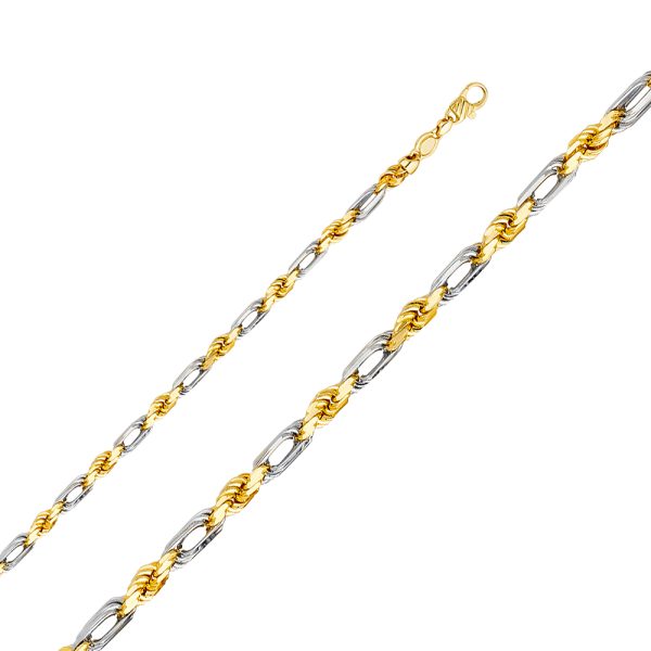 14K 2T 5mm Figarope Chain