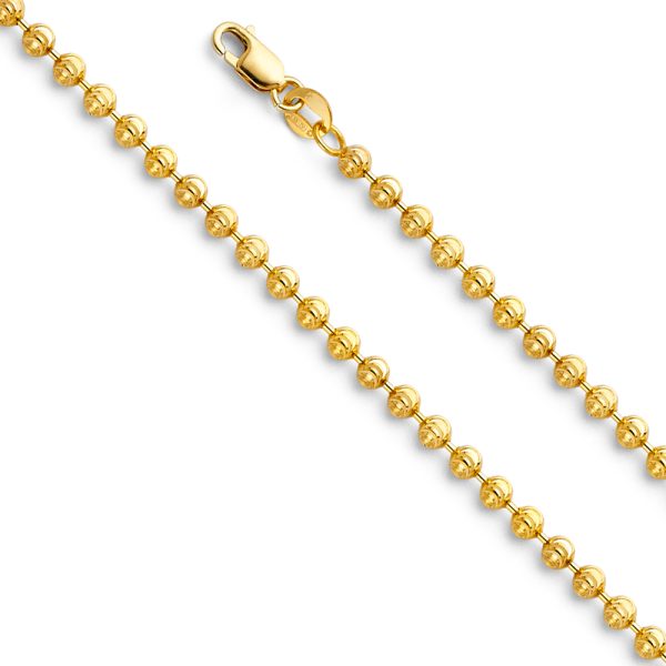 14KY 1.9mm Moon-Cut Ball Chain