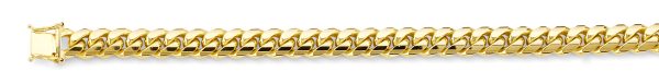 14KY 9.1mm Solid Miami Cuban Chain