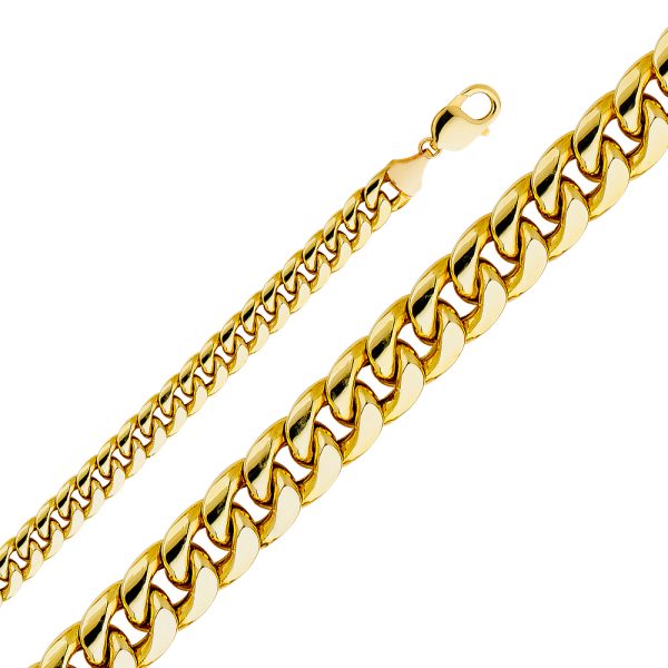 14KY 8.4mm Hollow Miami Cuban Chain